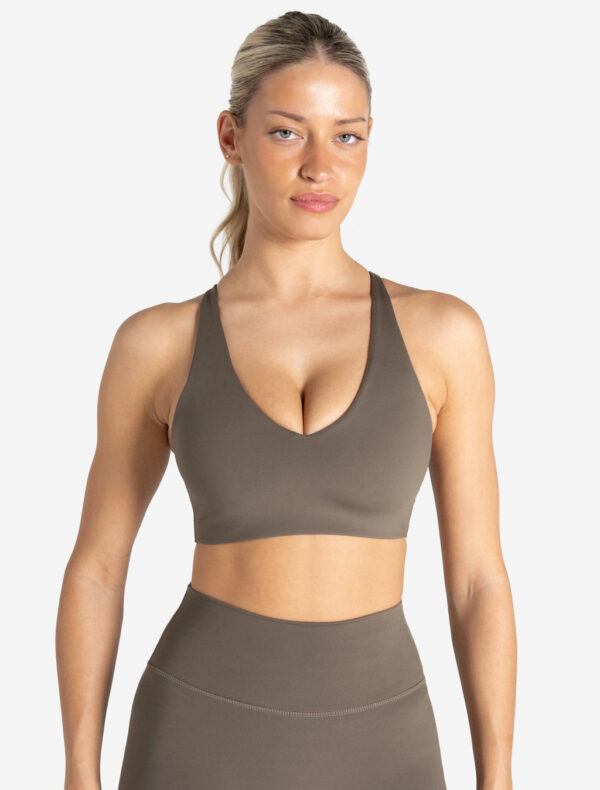 Allure Adjustable Sports Bra - Taupe