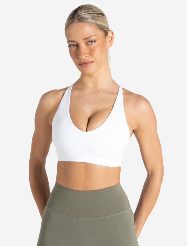 Allure Adjustable Sports Bra - White