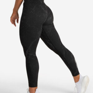 Marble Seamless Leggings - Black